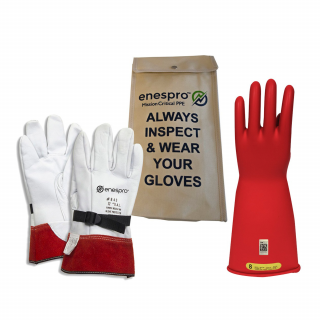 Enespro Class 2 Rubber Voltage Glove Kit